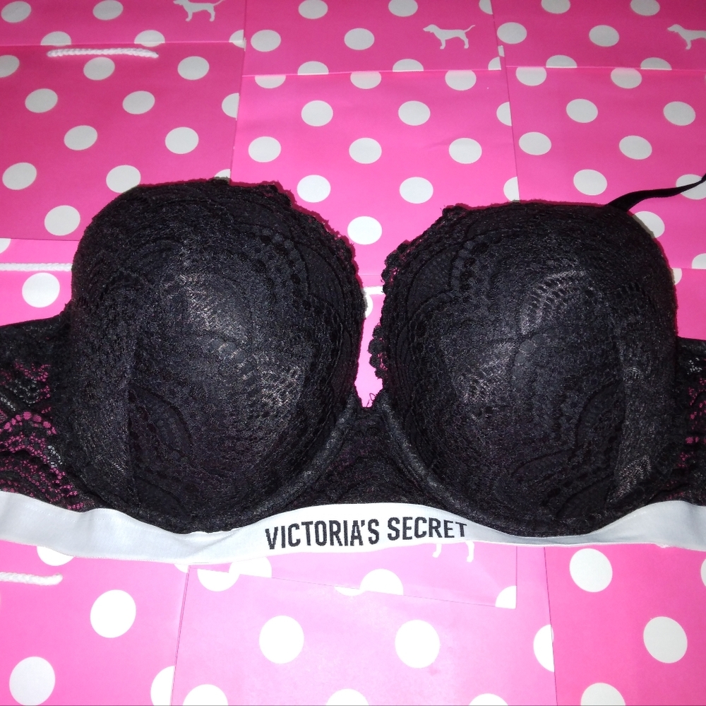 Victoria's Secret, t-shirt push-up, full coverage, 36DDD, black